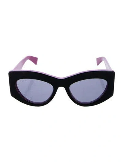 Pre-owned Gucci Interlocking G Logo Cat-eye Sunglasses In Pink