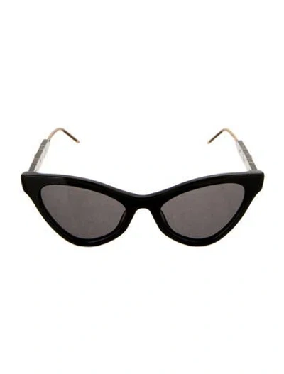 Pre-owned Gucci Interlocking G Logo Cat-eye Sunglasses W/ Tags In Black