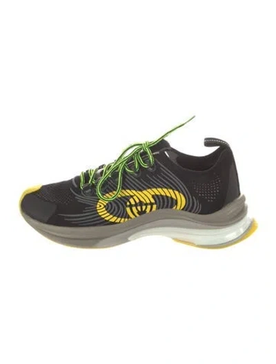 Pre-owned Gucci Interlocking G Logo Chunky Sneakers In Black