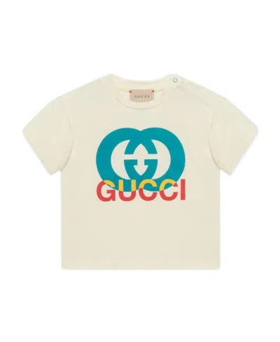 Gucci Interlocking G-logo Cotton T-shirt In White