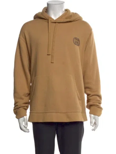 Pre-owned Gucci Interlocking G Logo Crew Neck Hoodie In Neutral