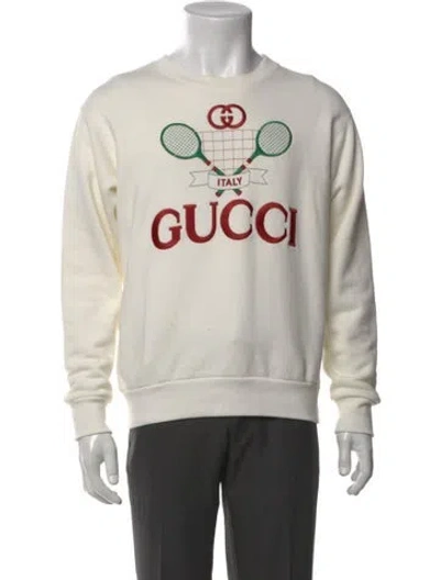 Pre-owned Gucci Interlocking G Logo Crew Neck Sweatshirt In Neutral