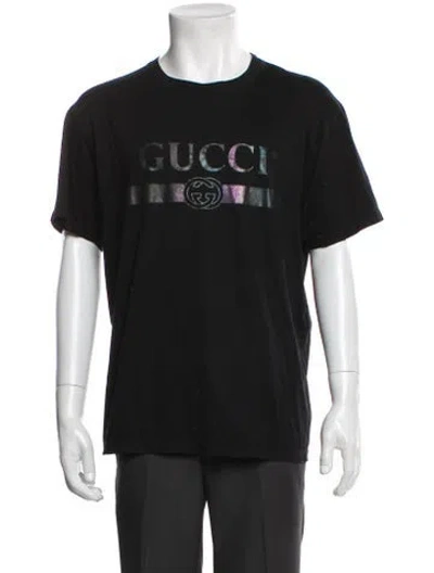Pre-owned Gucci Interlocking G Logo Crew Neck T-shirt In Black