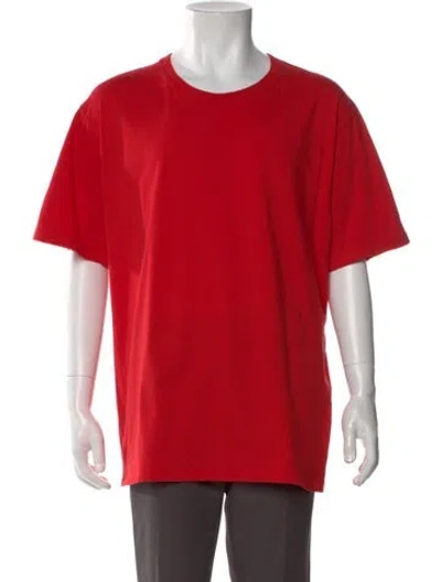 Pre-owned Gucci Interlocking G Logo Crew Neck T-shirt In Red