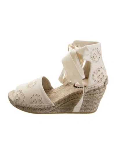 Pre-owned Gucci Interlocking G Logo Espadrilles In Neutrals