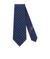 Gucci Gg Pattern Silk Tie In Blue