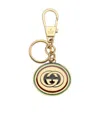Gucci Interlocking G Logo Keyring In Nude