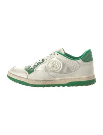 Pre-owned Gucci Interlocking G Logo Leather Sneakers In Neutral