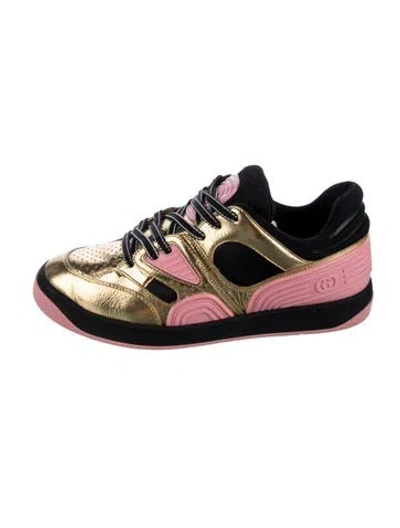 Pre-owned Gucci Interlocking G Logo Leather Sneakers W/ Tags In Multi