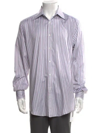 Pre-owned Gucci Interlocking G Logo Long Sleeve Shirt In White