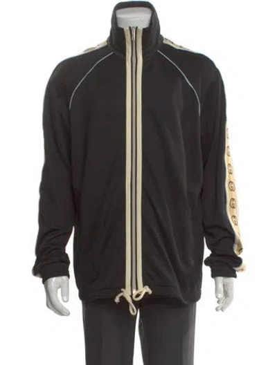 Pre-owned Gucci Interlocking G Logo Mock Neck Sweatshirt In Black