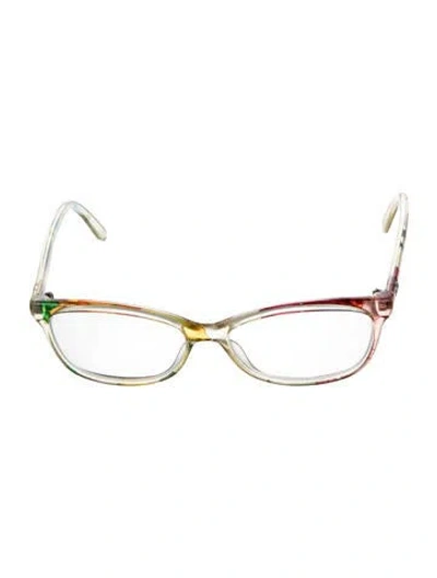 Pre-owned Gucci Interlocking G Logo Narrow Eyeglasses In Neutrals