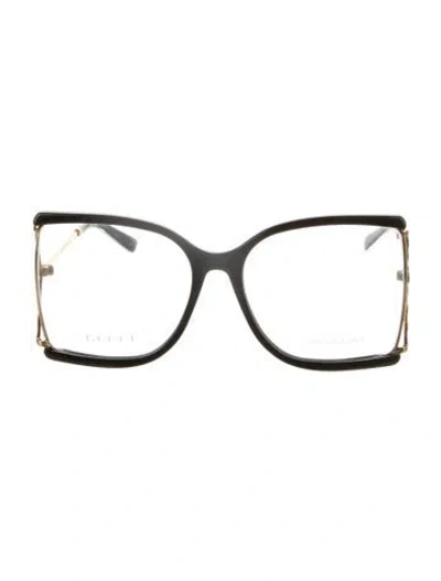 Pre-owned Gucci Interlocking G Logo Oversize Eyeglasses In Black