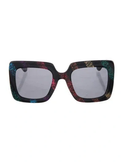 Pre-owned Gucci Interlocking G Logo Oversize Sunglasses In Black