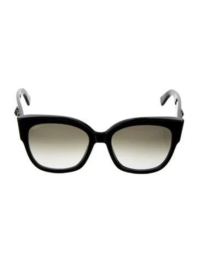 Pre-owned Gucci Interlocking G Logo Oversize Sunglasses In Black