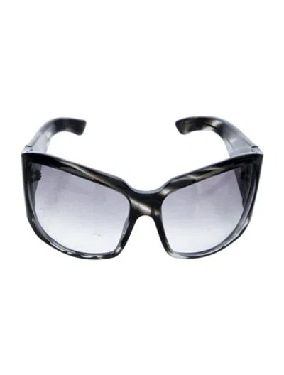 Pre-owned Gucci Interlocking G Logo Oversize Sunglasses In Black