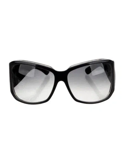 Pre-owned Gucci Interlocking G Logo Oversize Sunglasses In Black