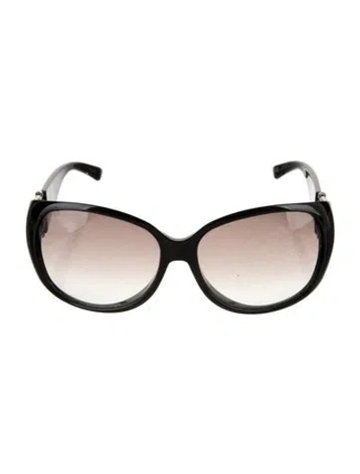 Pre-owned Gucci Interlocking G Logo Oversize Sunglasses In Black