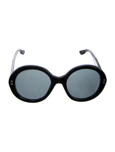 Pre-owned Gucci Interlocking G Logo Oversize Sunglasses In Black