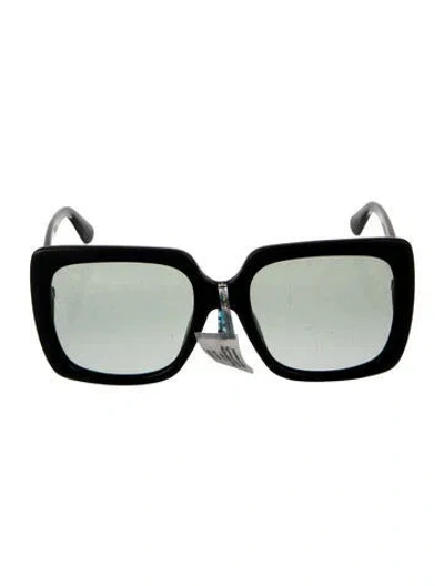 Pre-owned Gucci Interlocking G Logo Oversize Sunglasses In Black
