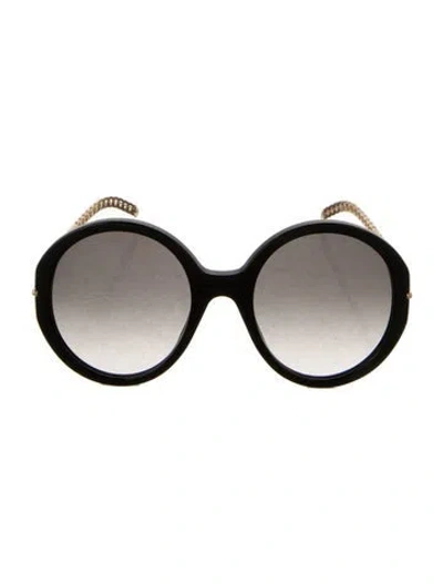 Pre-owned Gucci Interlocking G Logo Oversize Sunglasses In Black