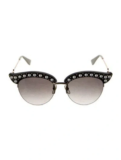Pre-owned Gucci Interlocking G Logo Oversize Sunglasses In Black