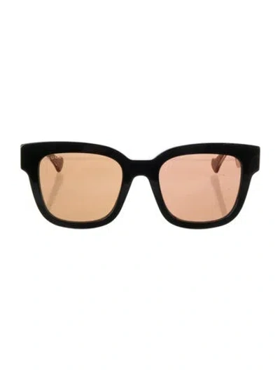 Pre-owned Gucci Interlocking G Logo Oversize Sunglasses In Black