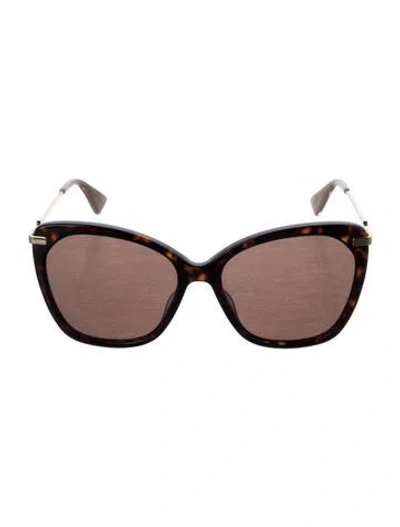 Pre-owned Gucci Interlocking G Logo Oversize Sunglasses In Brown