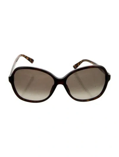 Pre-owned Gucci Interlocking G Logo Oversize Sunglasses In Brown