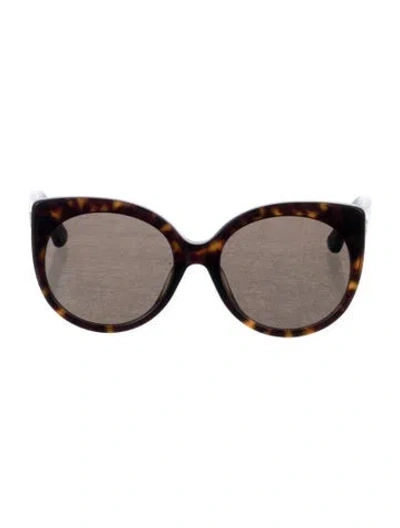 Pre-owned Gucci Interlocking G Logo Oversize Sunglasses In Brown