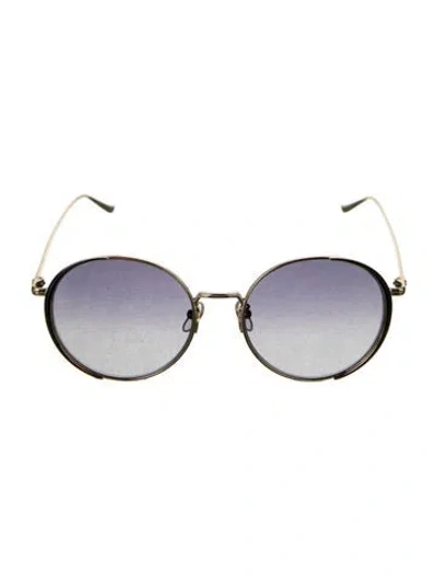 Pre-owned Gucci Interlocking G Logo Oversize Sunglasses In Gold