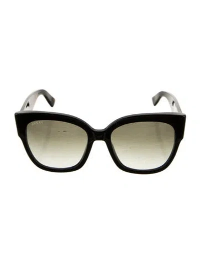 Pre-owned Gucci Interlocking G Logo Oversize Sunglasses W/ Tags In Black