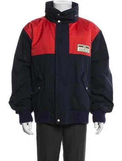 Pre-owned Gucci Interlocking G Logo Parka W/ Tags In Blue