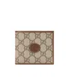 Gucci Interlocking G Logo-plaque Bi-fold Wallet In Nude