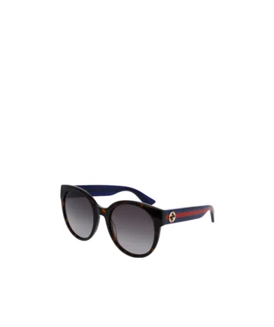 Gucci Interlocking G Logo-plaque Gradient-lenses Sunglasses In Black