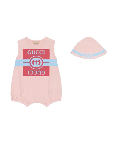 Gucci Interlocking G Logo-print Cotton Shorties (set Of Two) In Pink
