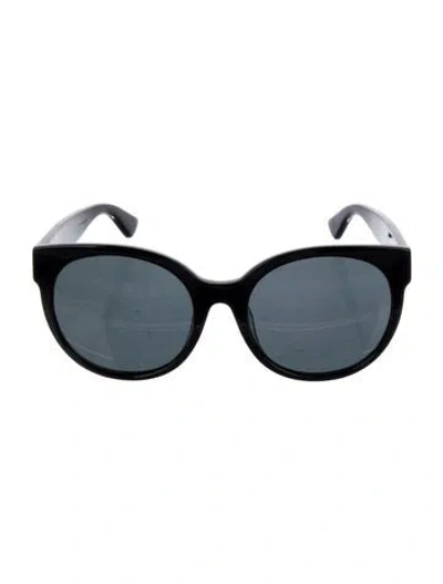 Pre-owned Gucci Interlocking G Logo Round Sunglasses In Black