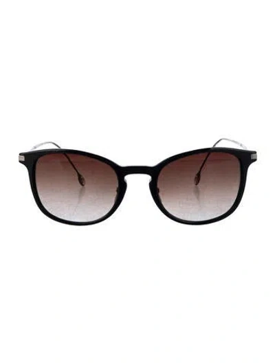 Pre-owned Gucci Interlocking G Logo Round Sunglasses In Black
