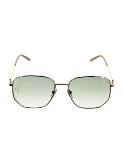 Pre-owned Gucci Interlocking G Logo Round Sunglasses W/ Tags In Brown