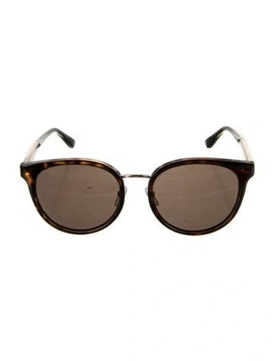 Pre-owned Gucci Interlocking G Logo Round Sunglasses W/ Tags In Brown