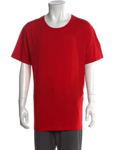 Pre-owned Gucci Interlocking G Logo Scoop Neck T-shirt In Red