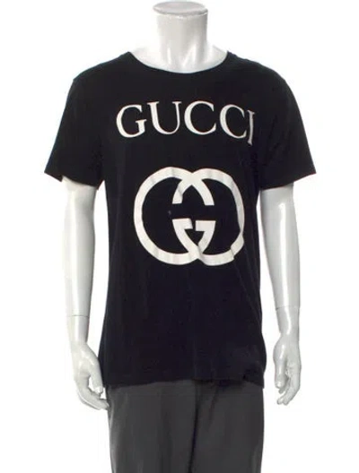 Pre-owned Gucci Interlocking G Logo Short Sleeve Shirt In Black