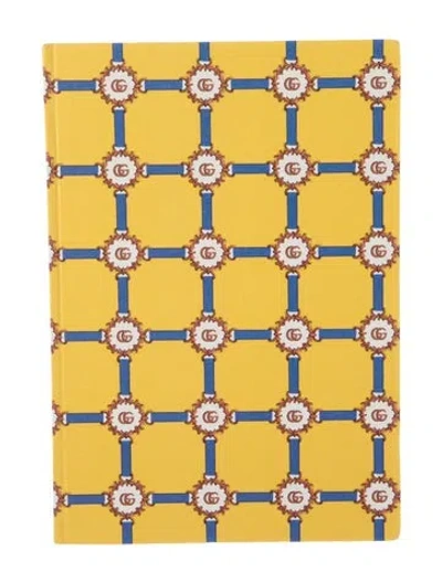 Pre-owned Gucci Interlocking G Logo Sketchbook In Yellow