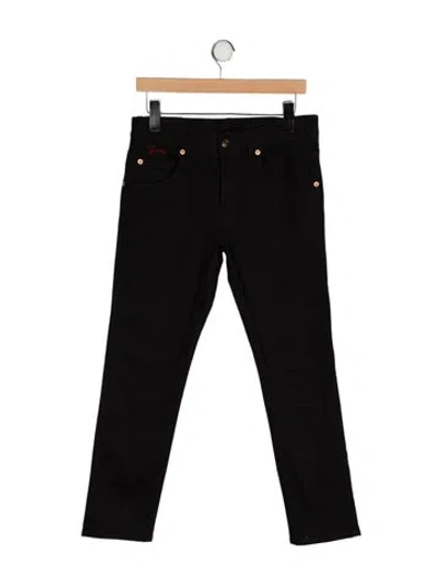 Pre-owned Gucci Interlocking G Logo Skinny Jeans In Black