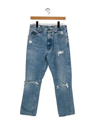 Pre-owned Gucci Interlocking G Logo Skinny Jeans In Blue