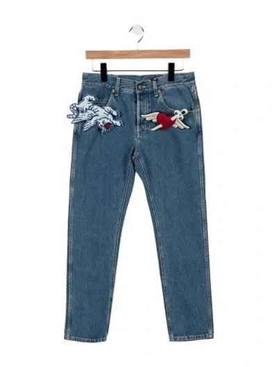 Pre-owned Gucci Interlocking G Logo Skinny Jeans W/ Tags In Blue