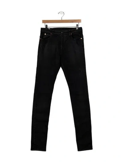 Pre-owned Gucci Interlocking G Logo Slim Fit Jeans In Black