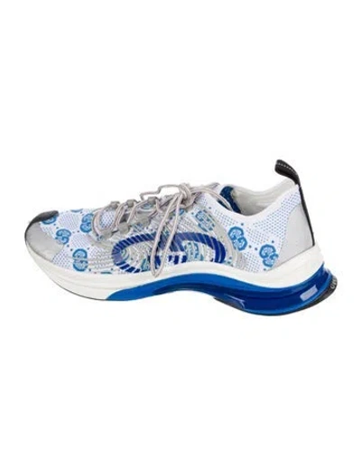 Pre-owned Gucci Interlocking G Logo Sneakers In Blue