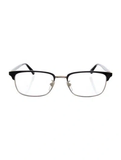 Pre-owned Gucci Interlocking G Logo Square Eyeglasses In Black