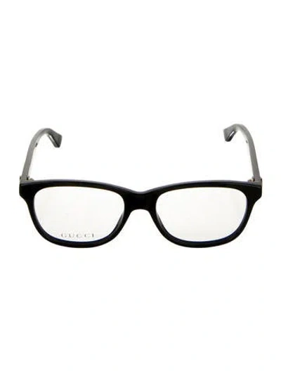 Pre-owned Gucci Interlocking G Logo Square Eyeglasses In Black